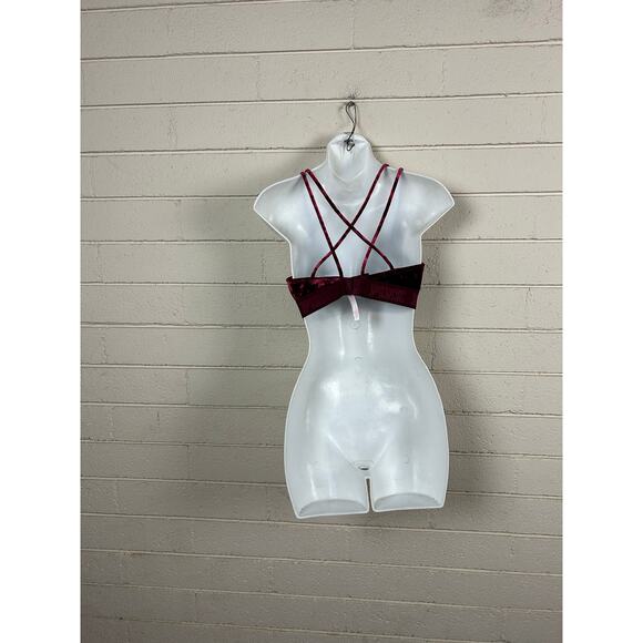 PINK Victoria’s Secret Red Velvet Bralette size L - Picture 7 of 8